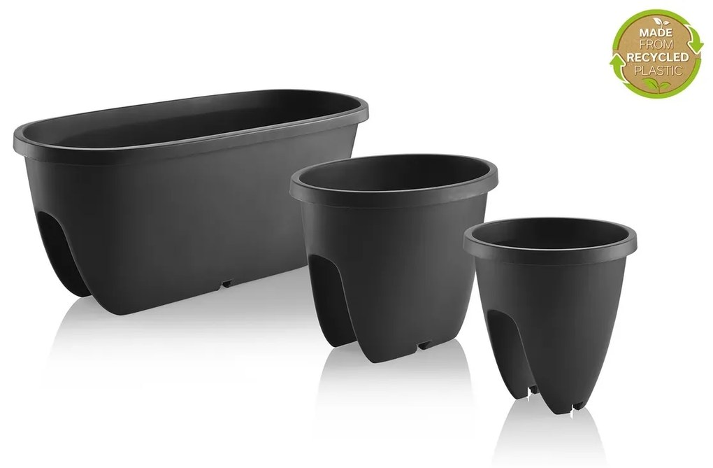 Gardenico virágtartó erkélykorlátra Balconia OVI zöld átmérő: 60 cm, 60 cm átmérőjű