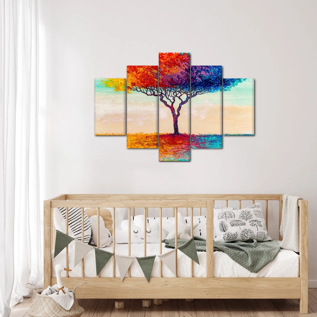 Egy festett fa képe (150x105 cm)