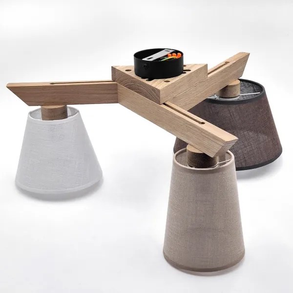 Brilagi - LED  Felületre szerelhető csillár  ANTHONY 3xE14/40W/230V tölgy