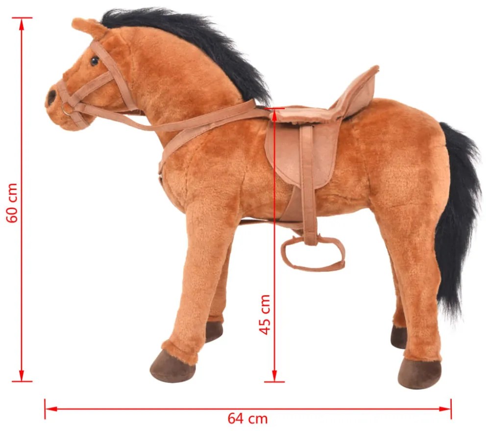 barna álló ló plüssjáték