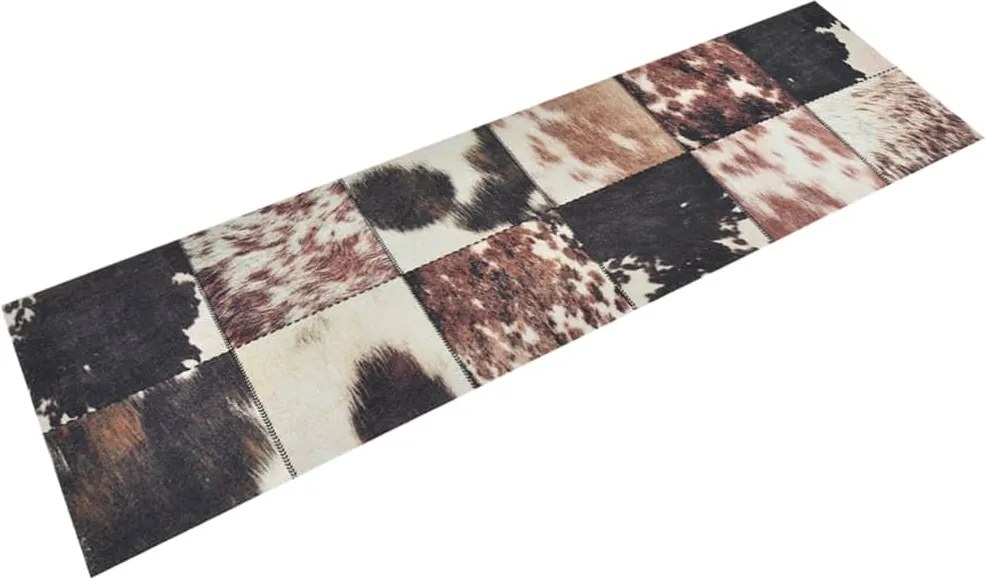 vidaXL mosható állatbőr mintás bársony konyhaszőnyeg 45 x 150 cm