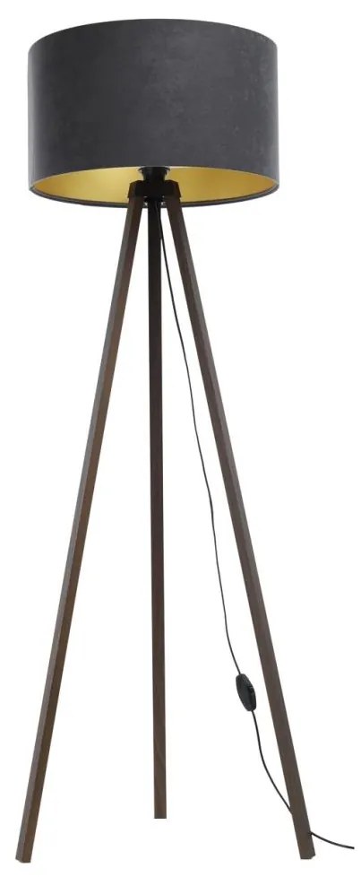 Állólámpa STANDART 1xE27/60W/230V szürke/barna