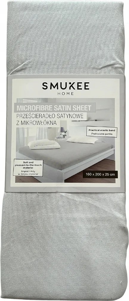 Smukee gumis lepedő Szatén mikroszálas 160 x 200 cm