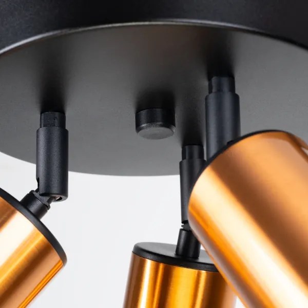 Sollux SL.1377 - Spotlámpa WINX 3xGU10/10W/230V fekete/réz