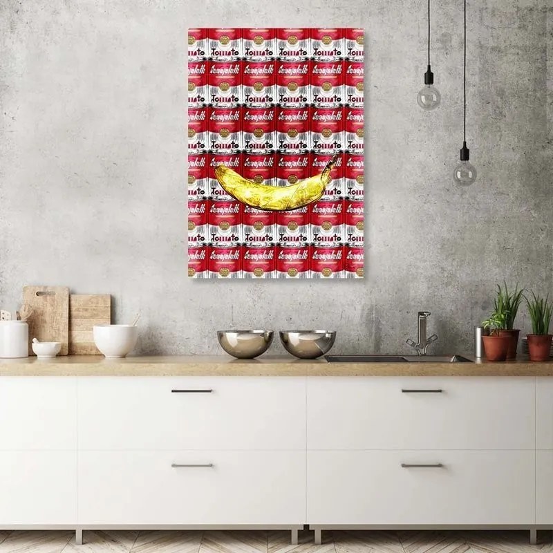 Gario Vászonkép Banán- és paradicsomkonzervek - Rubiant Méret: 60 x 90 cm