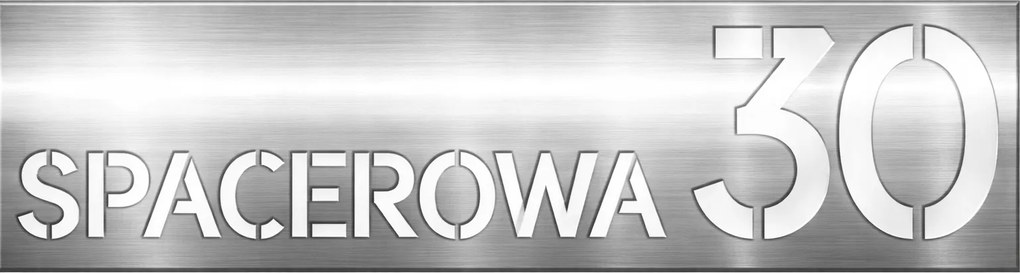 Címtábla számjegy rozsdamentes acél 80x27cm házszám utca Cnc lézer