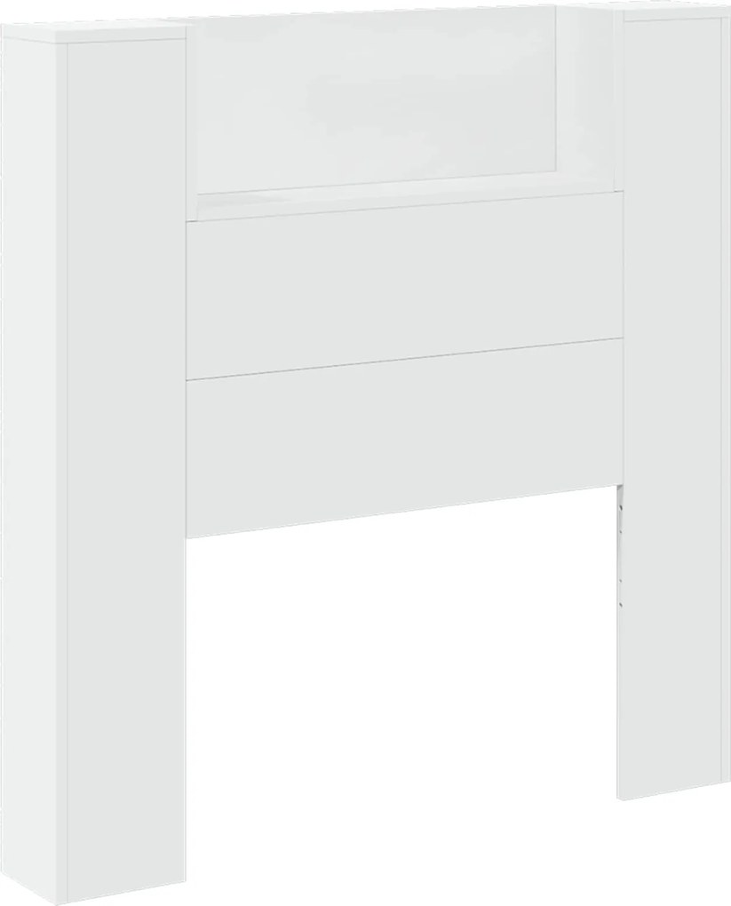 vidaXL Fejtámla LED -es lámpákkal Fehér 100 x 16,5 x 103,5 cm Faanyag