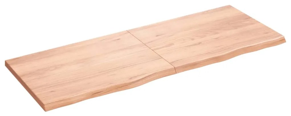 világosbarna kezelt tömör tölgyfa fali polc 160 x 60 x (2-4) cm