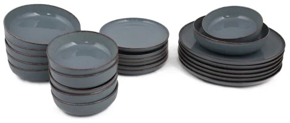 24 részes kék porcelán étkészlet