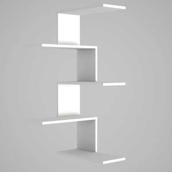 Sarki fali polc CANIKO 109x51,5 cm fehér