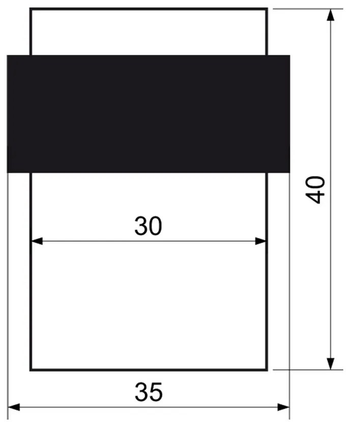 Ajtóütköző RK.ZAR.007, fekete