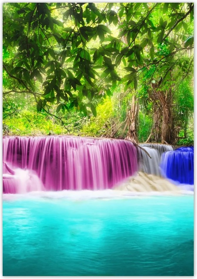Poszterek 70x100 Színes vízesés
