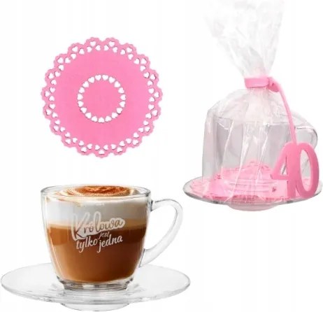 Csésze filc alátét szett 40 Születésnap A királynő csak egy van