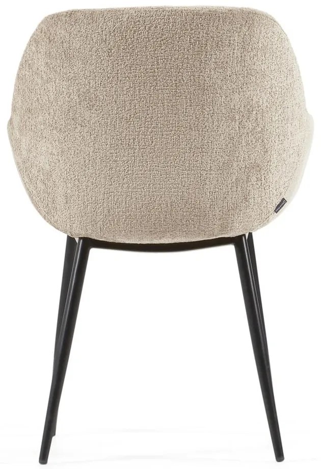 Bézs kárpitozott étkezőfotel Konna – Kave Home