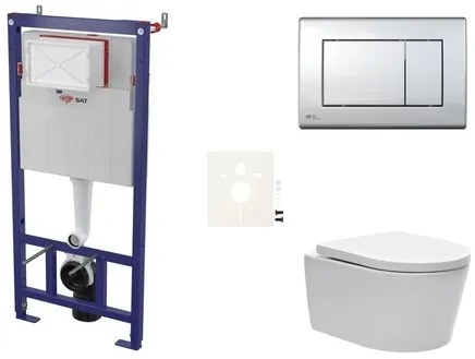 Fali WC szett SAT előtétfalas szereléshez + SAT Brevis WC SIKOSSBR21K