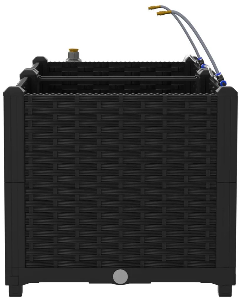 Kerti ültetők Fekete 80 x 40 x 37.5 cm Acél