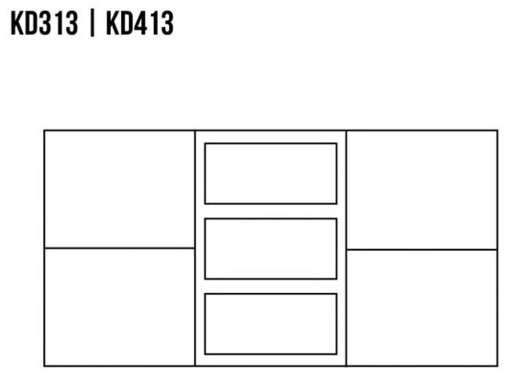 Komód KD413. Bükkfa