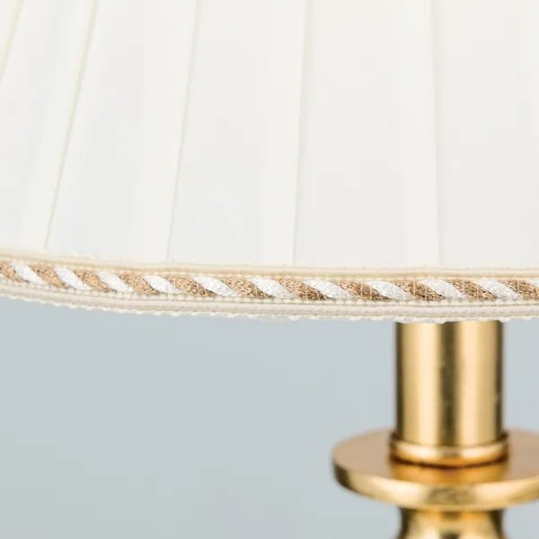 Orion LA 4-1049/1 - Asztali lámpa FONSA 1xE27/60W/230V fehér/arany