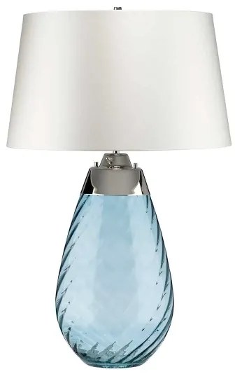 Elstead LENA-TL-L-BLUE-OWSS-LED Asztali lámpa LENA 1xE27/40W/230V 74cm kék/fehér