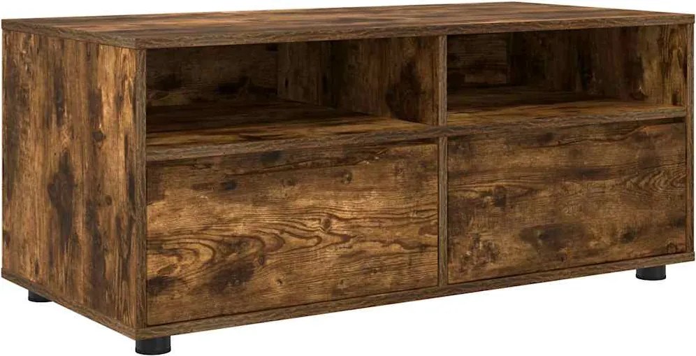 vidaXL TV szekrény fiókkal Füstölt tölgy 100 x 48 x 43 cm Faanyag