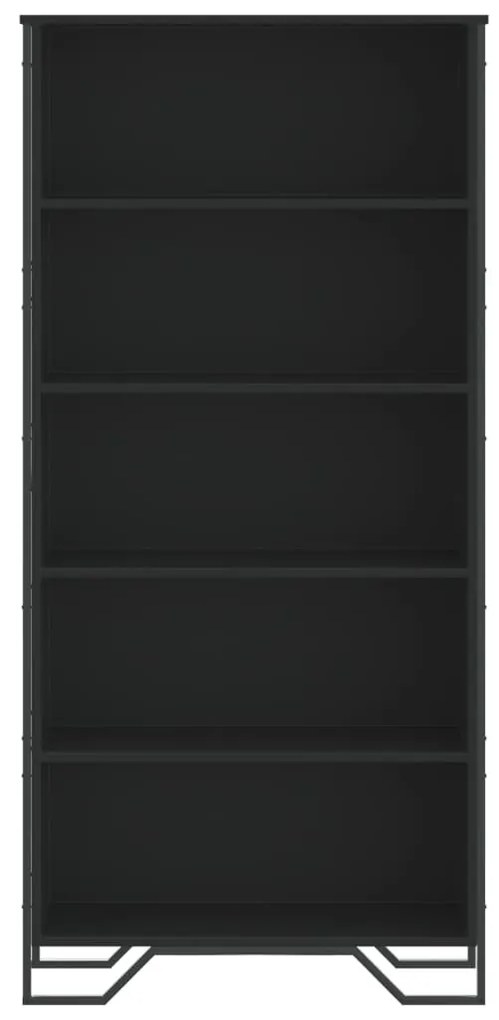 fekete szerelt fa könyvszekrény 80 x 31 x 169 cm