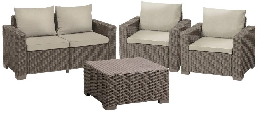 Keter California kerti bútor szett 2+2+2 cappuccino (610049)