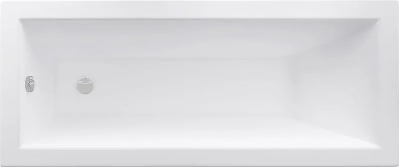 Mexen Cubik 130 x 70 cm-es téglalap alakú kád, fehér - 55031307000