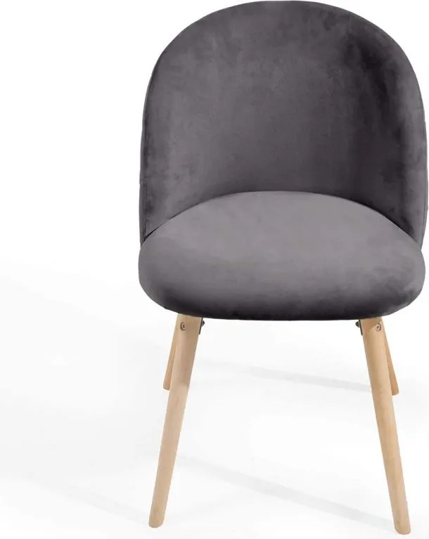 MIADOMODO Étkezőszék készlet bársony 2 db szürke