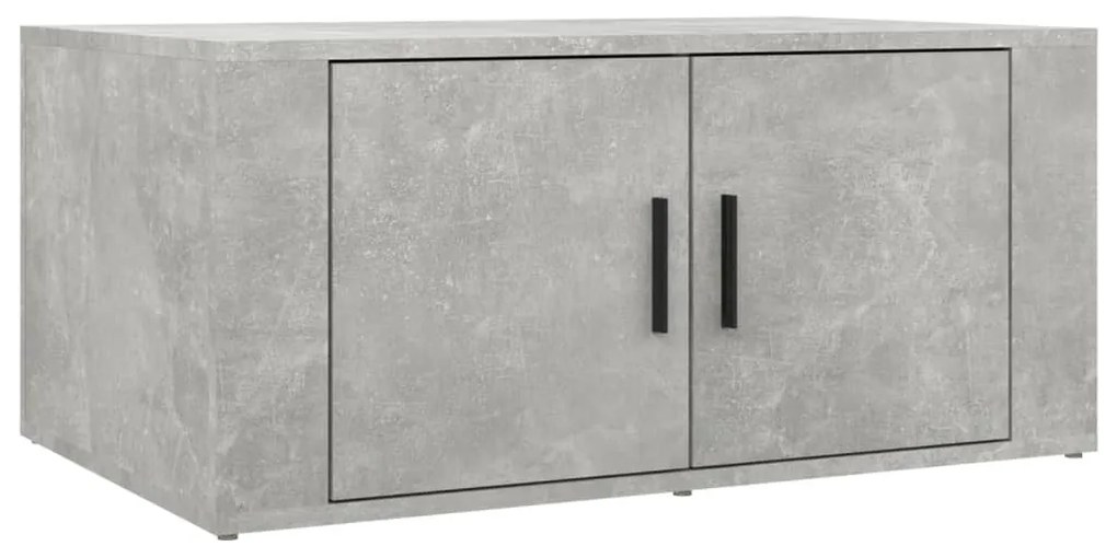 Betonszürke szerelt fa dohányzóasztal 80 x 50 x 36 cm
