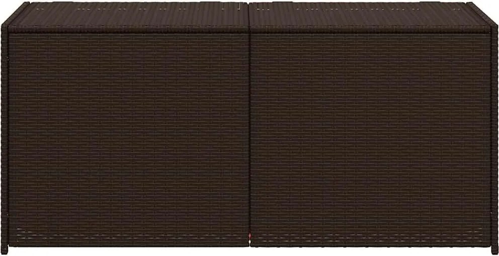 vidaXL barna polyrattan kerti tárolóláda 283 L