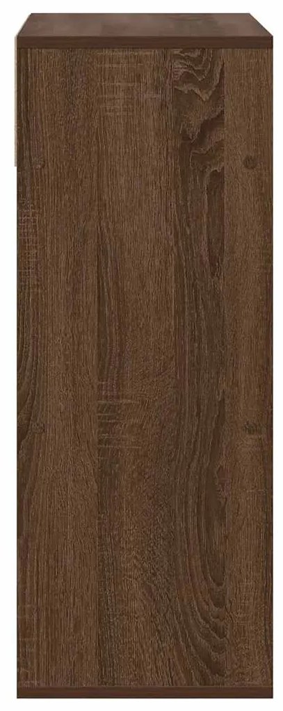 könyvszekrény barna tölgy 66x31x80 cm szerelt fa