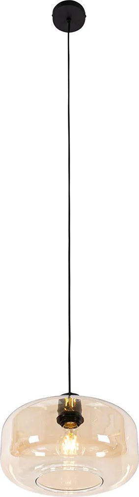 Okos függőlámpa fekete borostyánszínű üveggel, WiFi A60-nal - Bizle