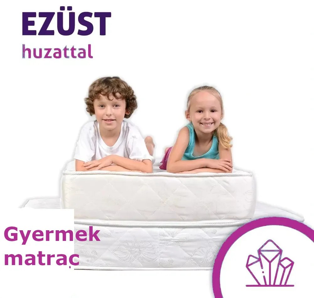 Sleepy-Kids gyermek 14 cm magas hypoallergén matrac Silver Protect huzattal