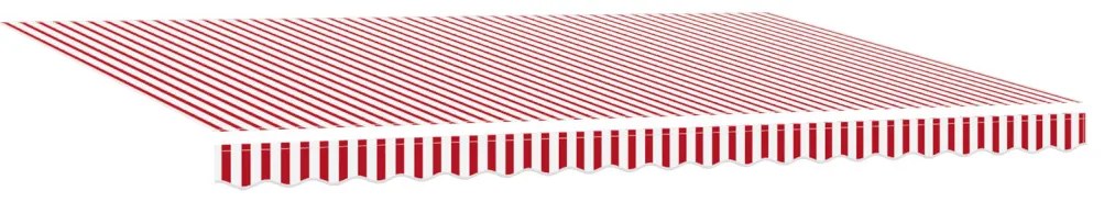 Automata Behúzható Napellenző Piros és Fehér Csík 500x300 cm