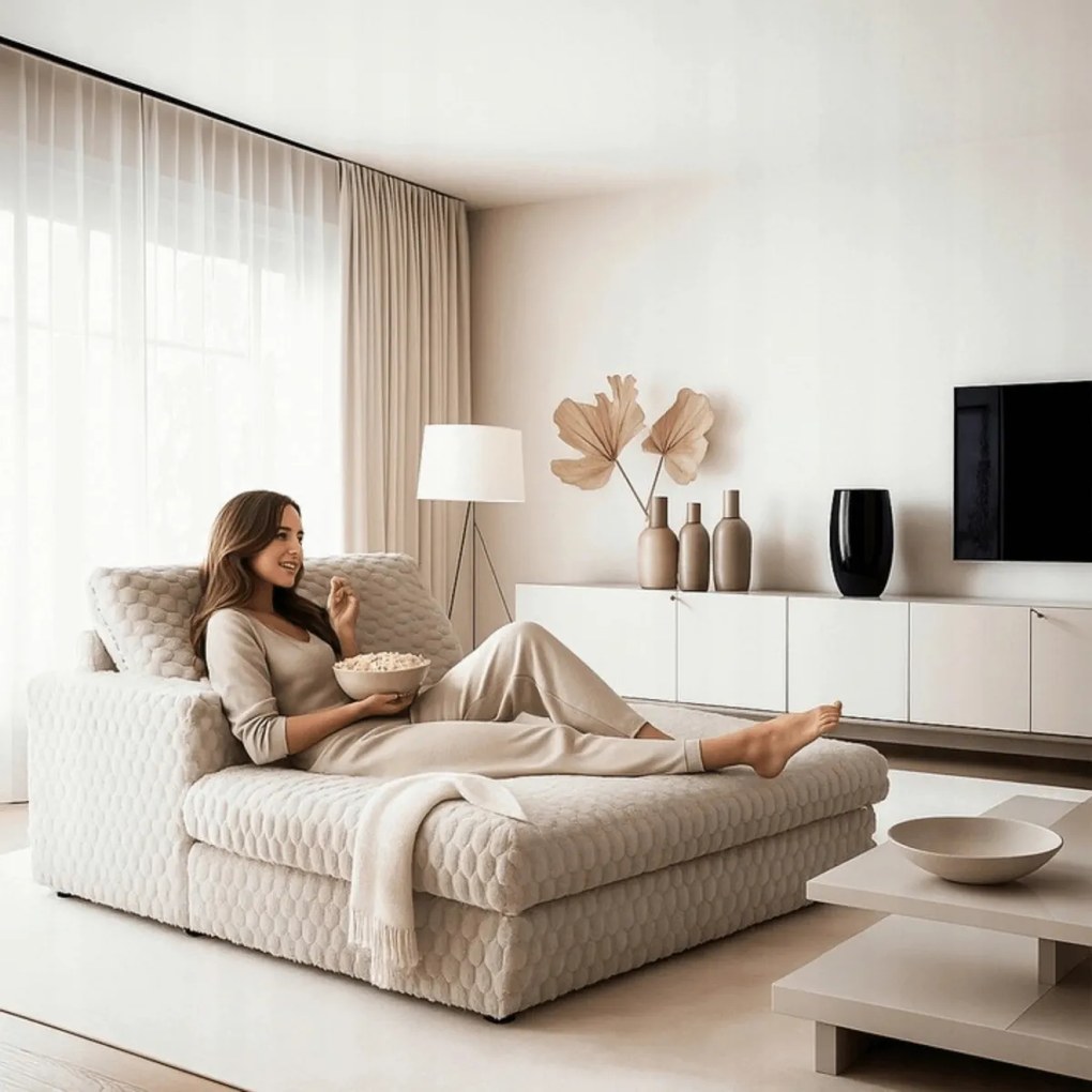 Elegáns Kanapé Bézs Színben. KOBEL