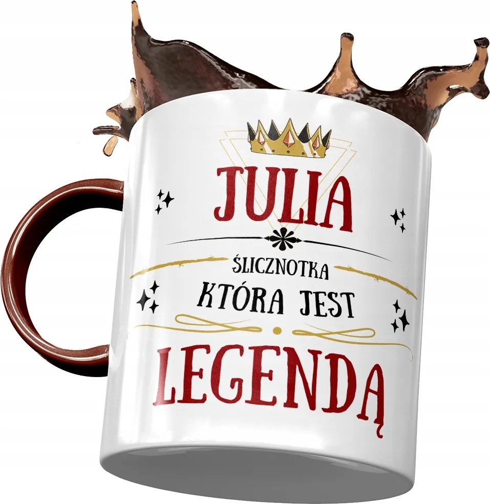 Bordó bögre Júlia Barátnő Feleség Nyomtatott Fotóval