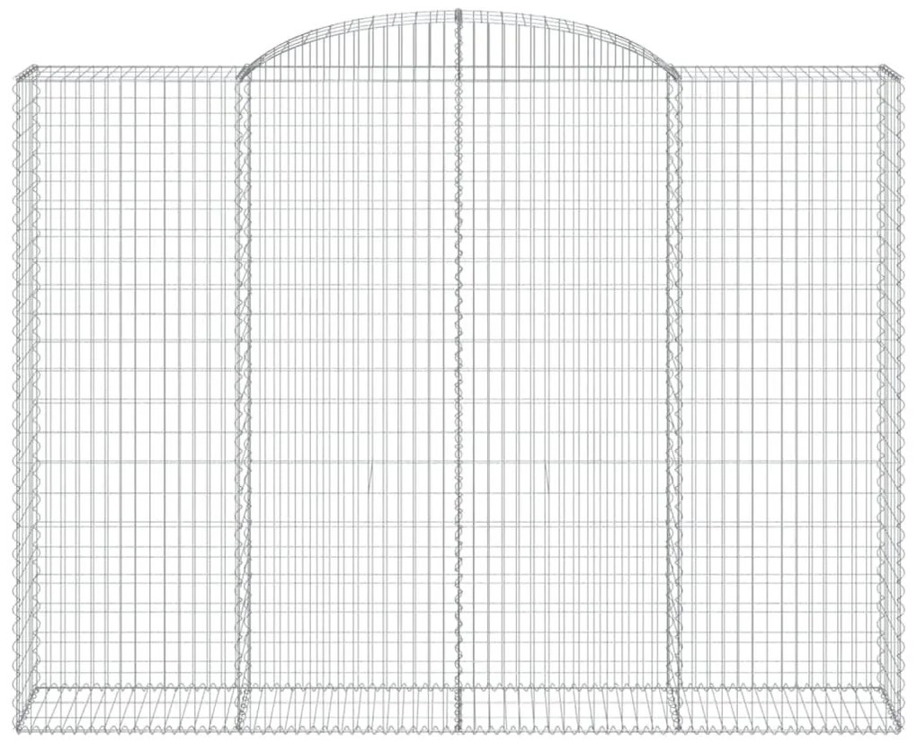 4 db íves horganyzott vas gabion kosár 300x50x220/240 cm