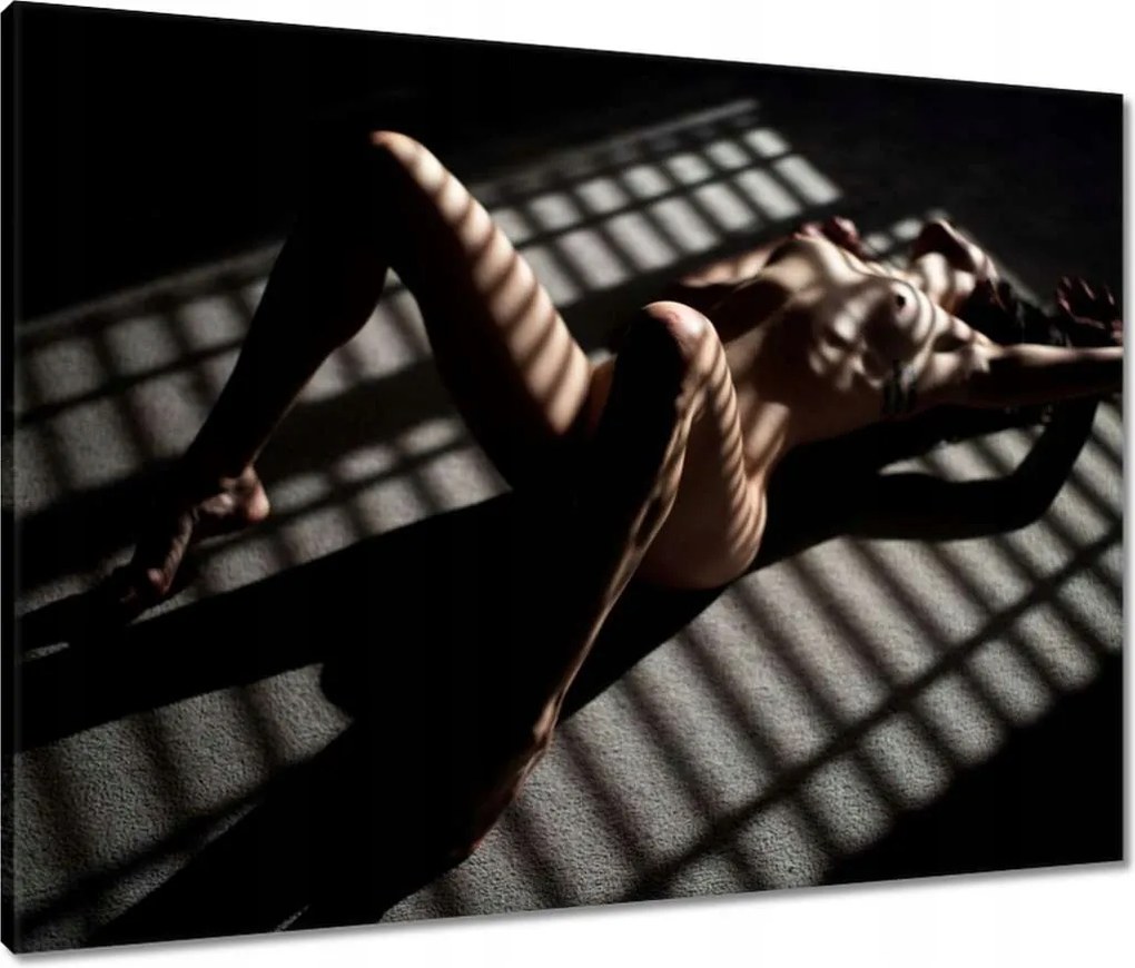 Vászonkép 80x60 Meztelen nő az árnyékban