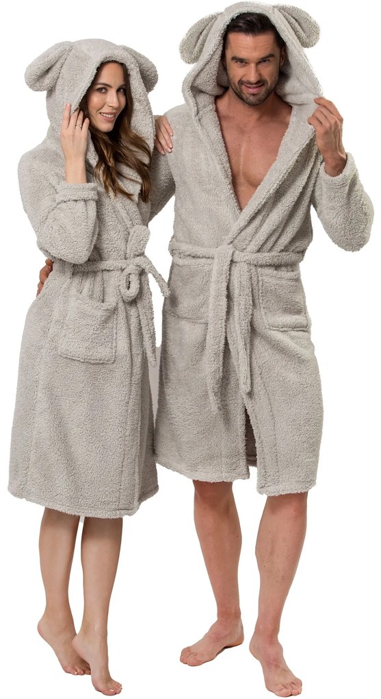 Teddy Grey Men fürdőköpeny S/M
