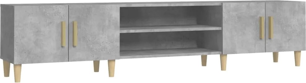 vidaXL betonszürke szerelt fa TV-szekrény 180x31,5x40 cm