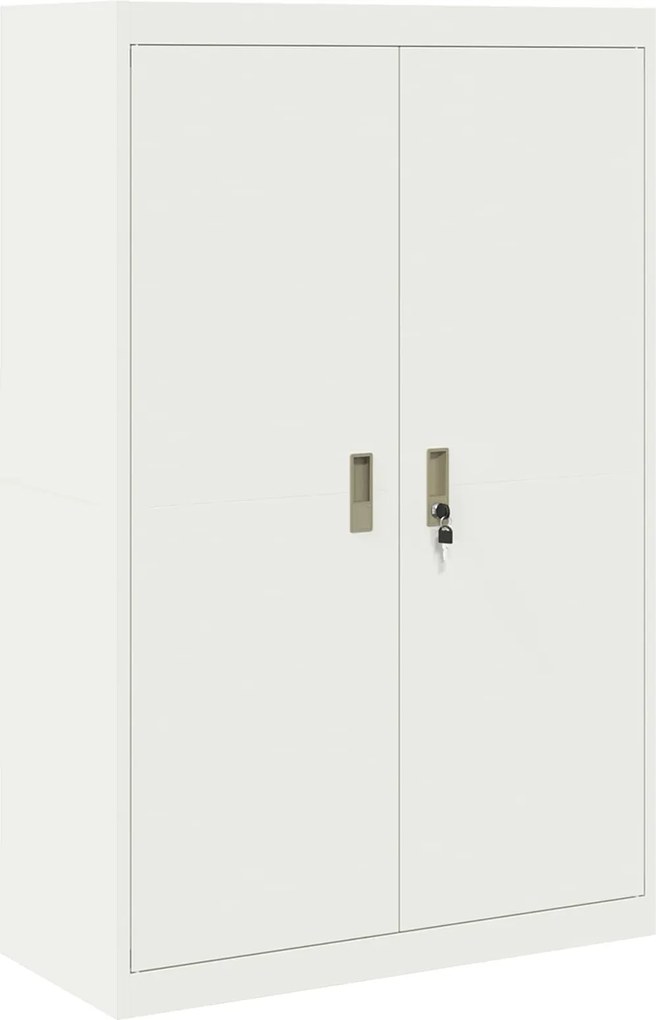 vidaXL Tárolószekrény Fehér 90 x 40 x 140 cm Acél