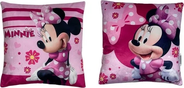 Disney Minnie Lovely párna, díszpárna 38x38 cm Velúr