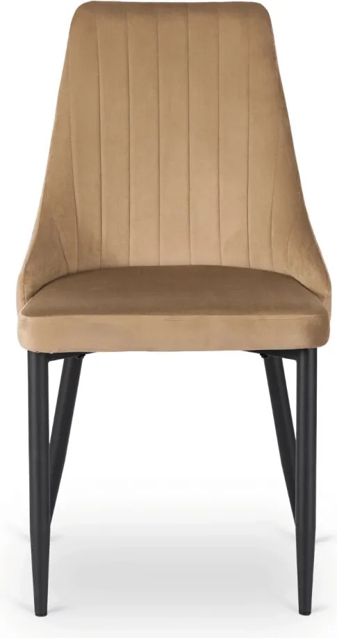 Étkezőszék bézs bársony kárpittal – BARI