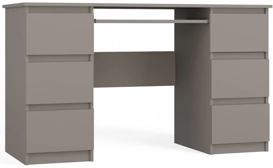 Kuba számítógépasztal, 130x76x51 cm, agyag színű