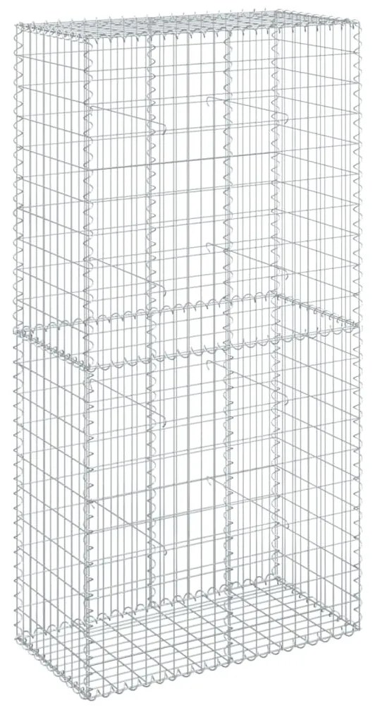 horganyzott vas gabion kosár fedéllel 100 x 50 x 200 cm