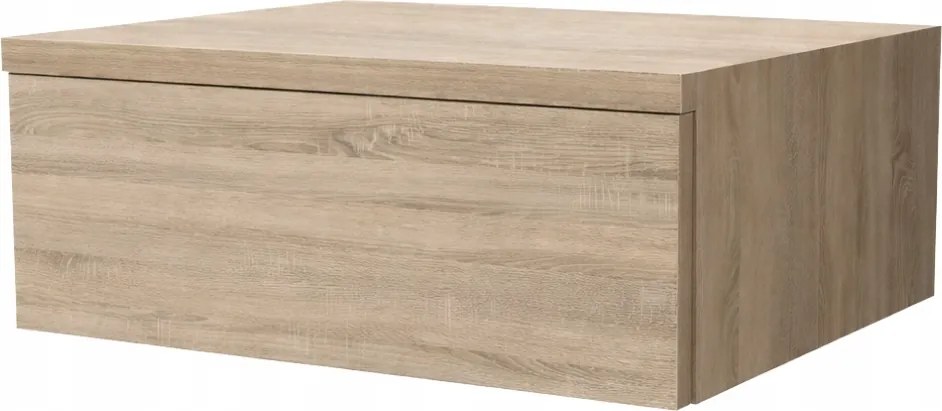 Akasztós éjjeliszekrény, click-on, sonoma tölgy, 50 cm széles