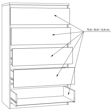 MAO fiókos komód, artisan tölgy
