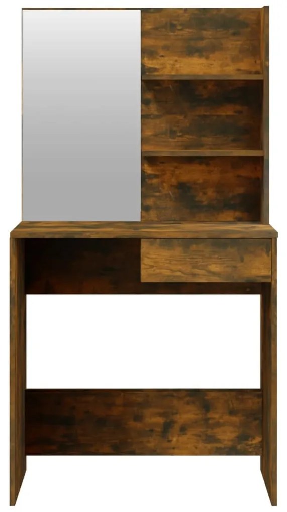 füstös tölgyszínű fésülködőasztal-szett 74,5 x 40 x 141 cm