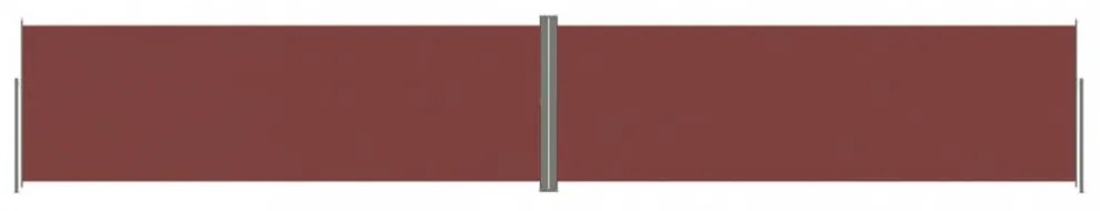 barna behúzható oldalsó napellenző 200 x 1200 cm