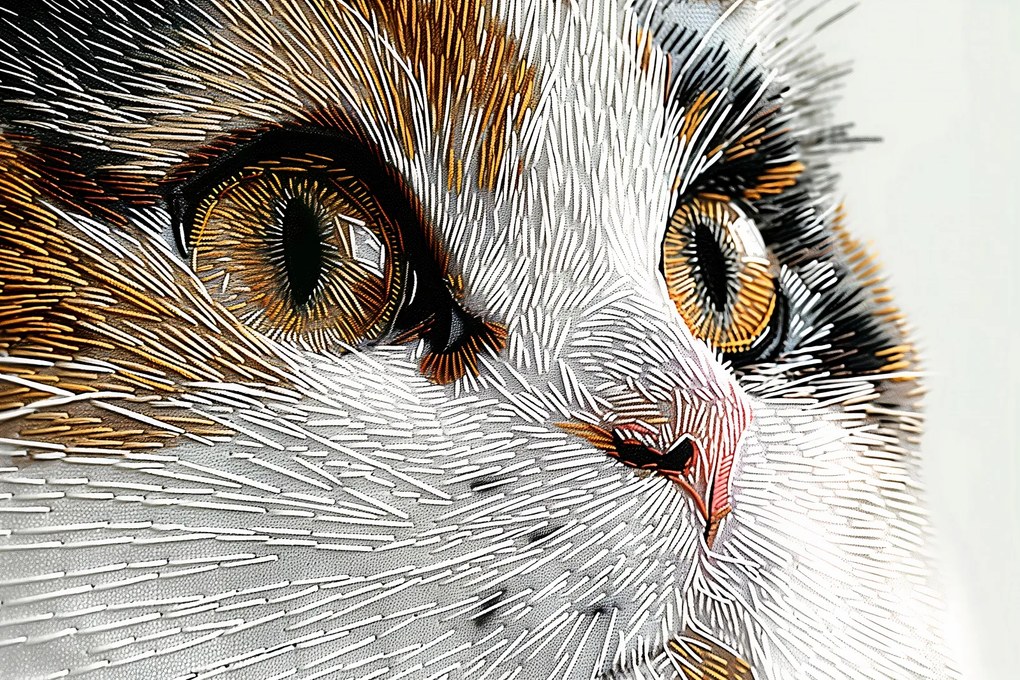 Poszter 45x30cm Cérnás macska